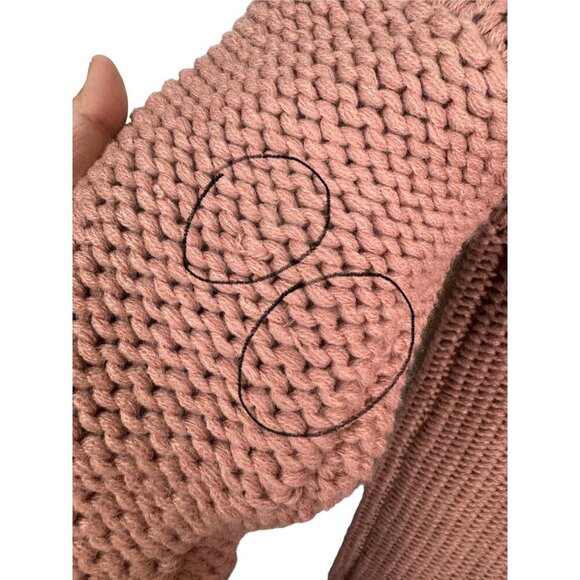 For Love And Lemons Knitz Crochet Sweater Dress chunky knit Dusty Pink Sz S - Picture 7 of 9